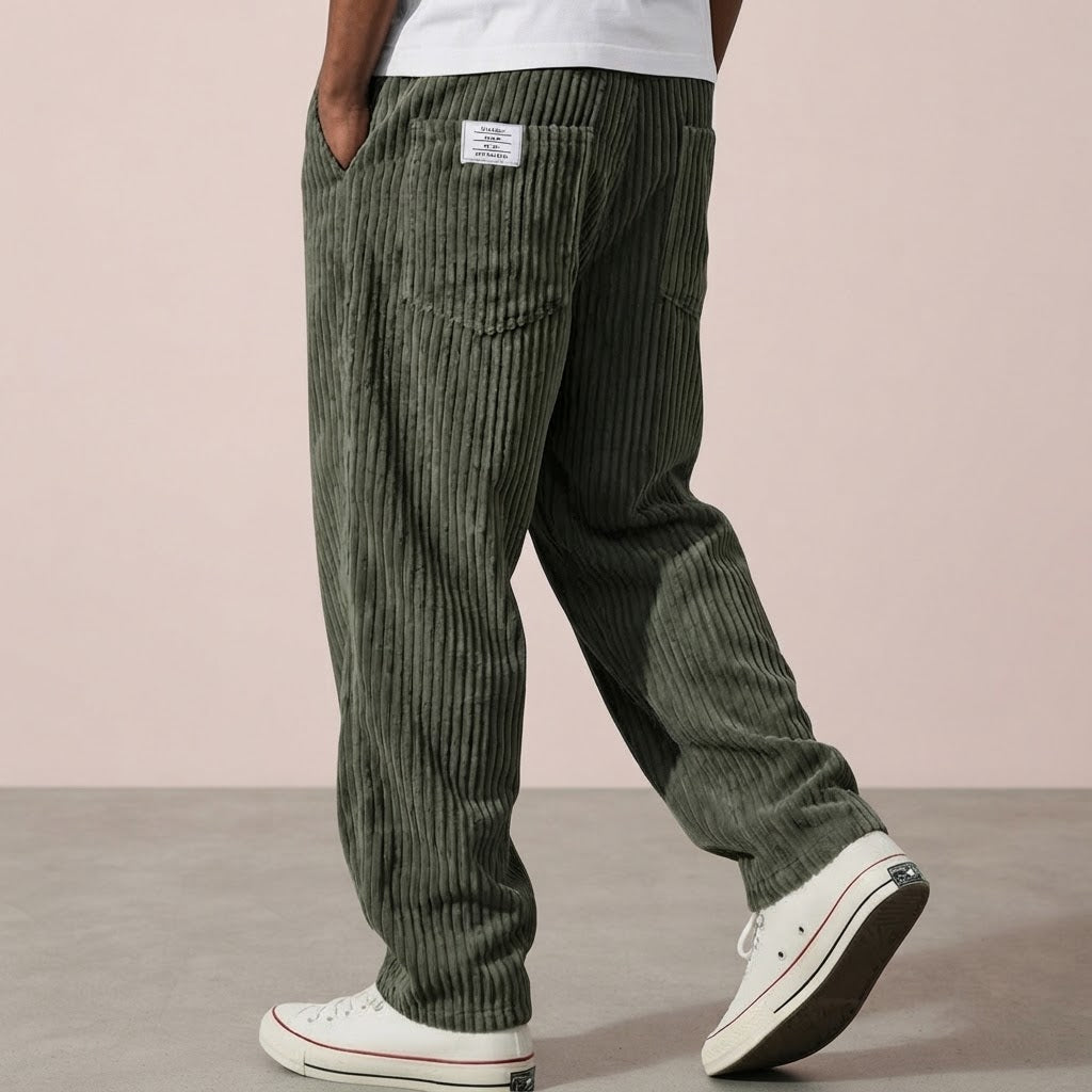 Varel | Pantalones de pana para hombre con cintura elástica