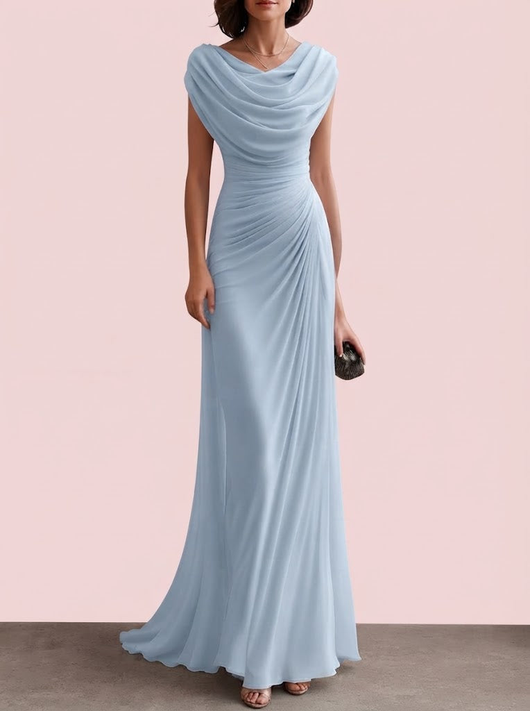 Maryjane | Vestido largo de fiesta con escote drapeado