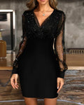 Estrella - Vestido elegante informal de rejilla