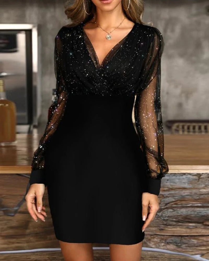 Estrella - Vestido elegante informal de rejilla