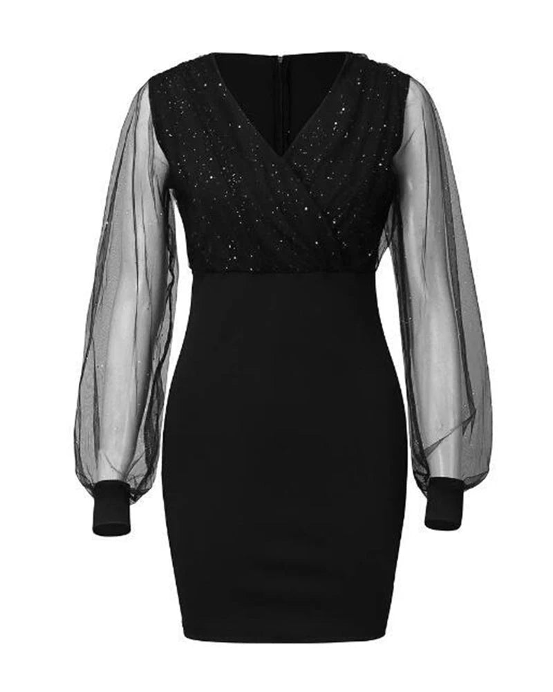 Estrella - Vestido elegante informal de rejilla