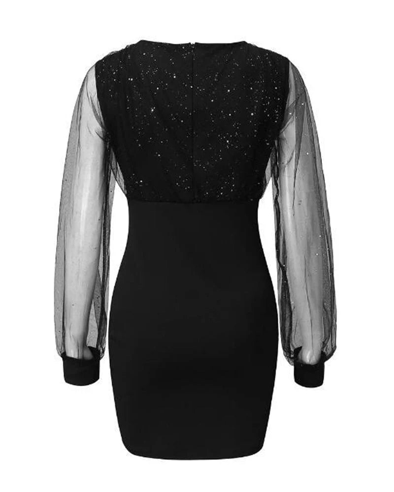 Estrella - Vestido elegante informal de rejilla