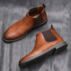Botas hombre elegantes sin cordones – botines cuero clásico versátil