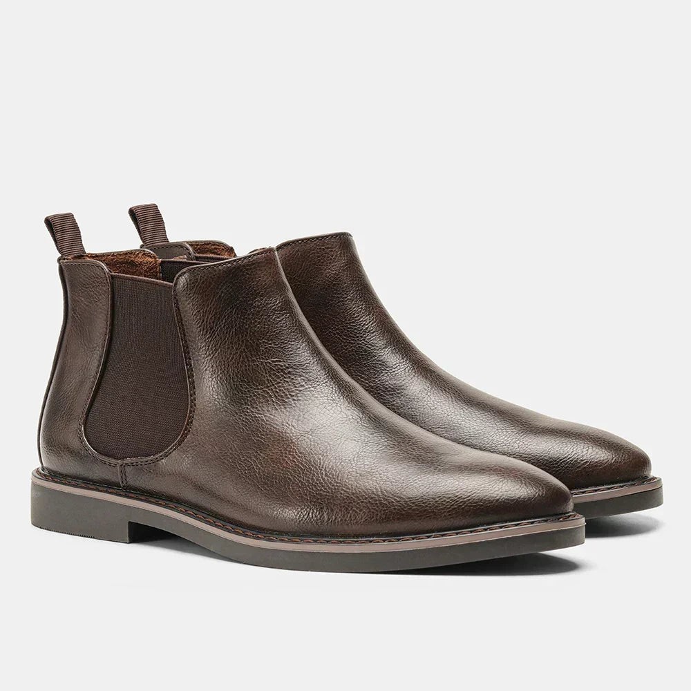 Botas hombre elegantes sin cordones – botines cuero clásico versátil