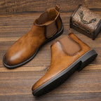 Botas hombre elegantes sin cordones – botines cuero clásico versátil