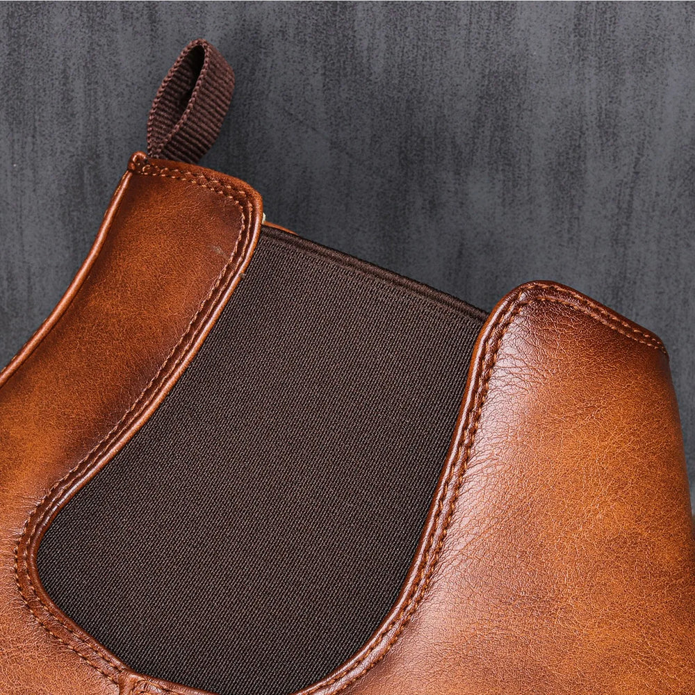 Botas hombre elegantes sin cordones – botines cuero clásico versátil