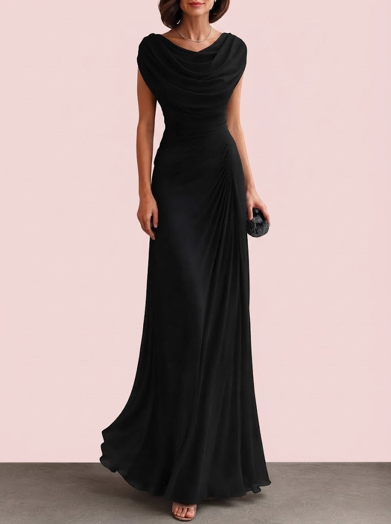 Maryjane | Vestido largo de fiesta con escote drapeado
