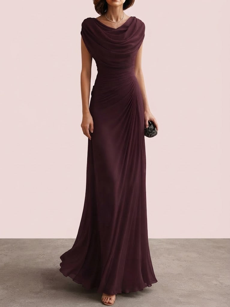 Maryjane | Vestido largo de fiesta con escote drapeado