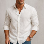Camisa de lino esencial blanca