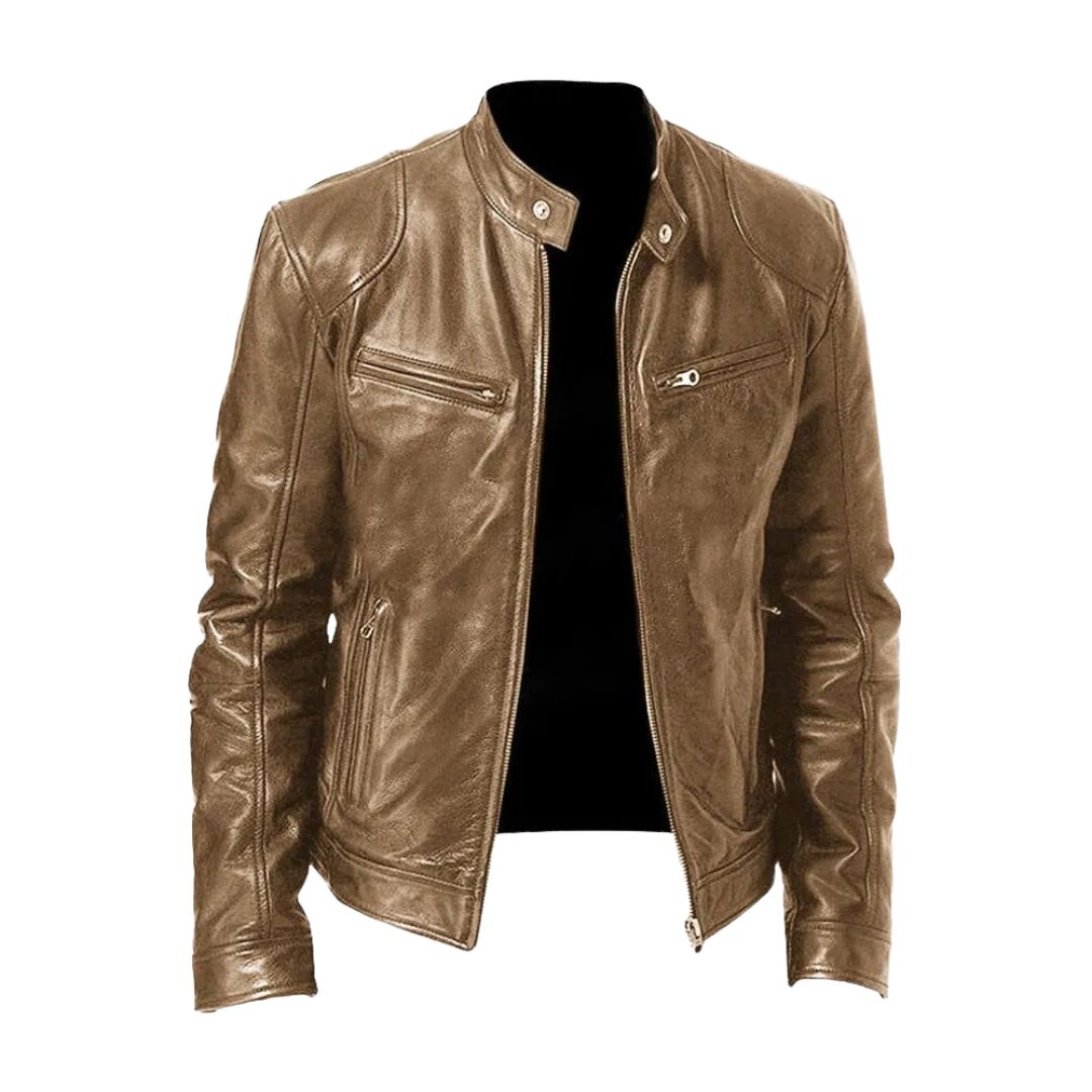 Chaqueta de cuero casual - color