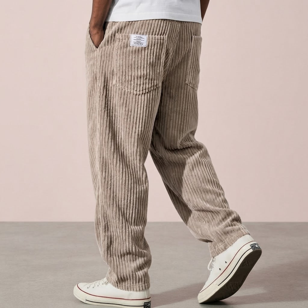 Varel | Pantalones de pana para hombre con cintura elástica