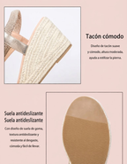 Aroa | Sandalias de cuña con trenzado artesanal