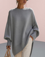 Jennifer | Jersey oversize con drapeado y cuello ancho