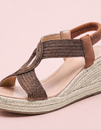 Aroa | Sandalias de cuña con trenzado artesanal