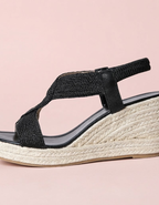 Aroa | Sandalias de cuña con trenzado artesanal