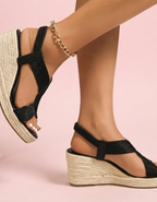 Aroa | Sandalias de cuña con trenzado artesanal