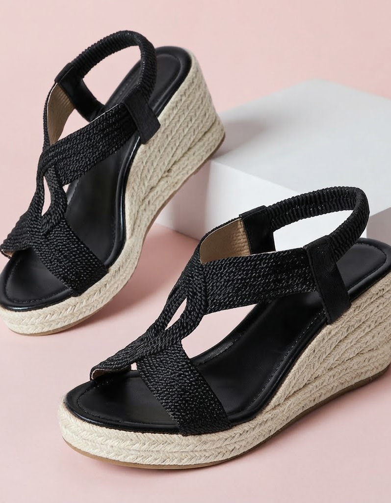 Aroa | Sandalias de cuña con trenzado artesanal
