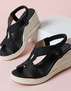 Aroa | Sandalias de cuña con trenzado artesanal