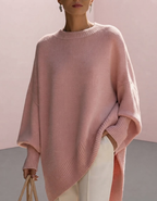 Jennifer | Jersey oversize con drapeado y cuello ancho