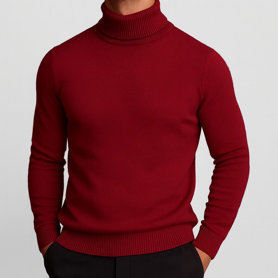 Lorenzo jersey cuello alto rojo