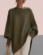 Jennifer | Jersey oversize con drapeado y cuello ancho
