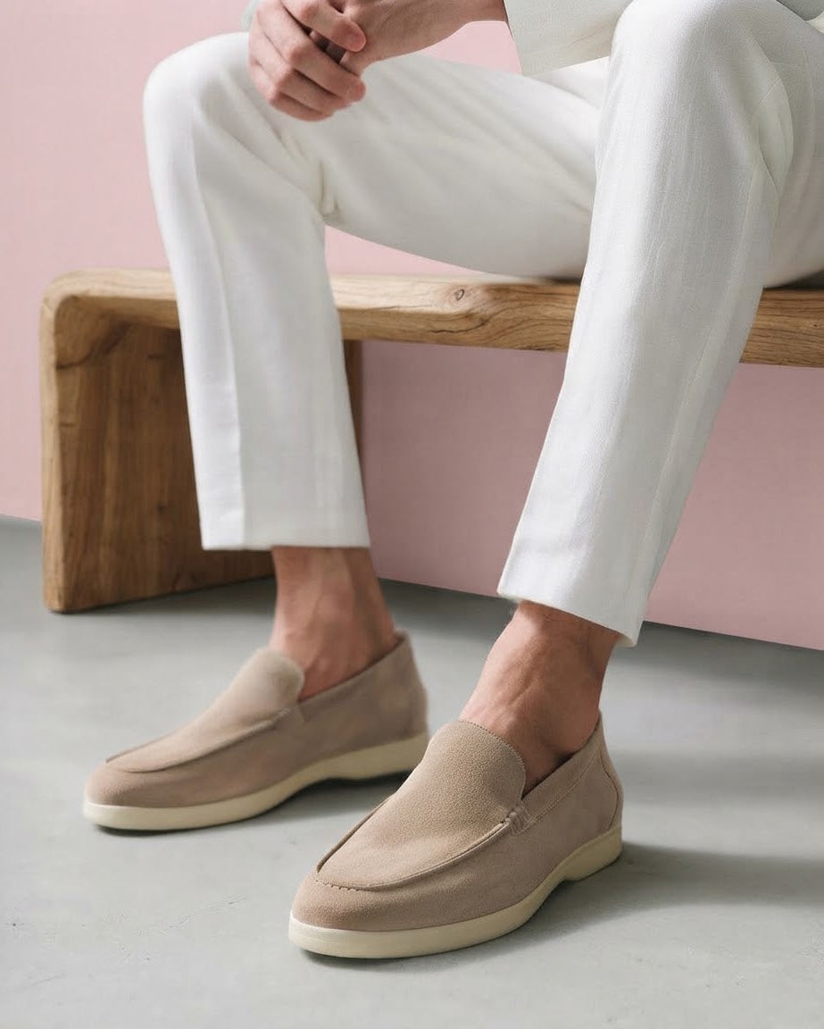 Sergio | Mocasines Hombre sin Cordones con Costuras Vistas y Suela en Contraste