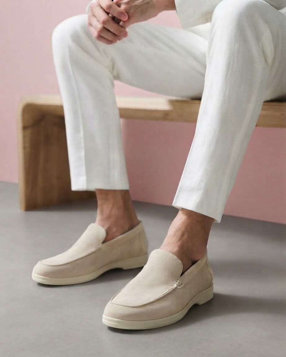 Sergio | Mocasines Hombre sin Cordones con Costuras Vistas y Suela en Contraste
