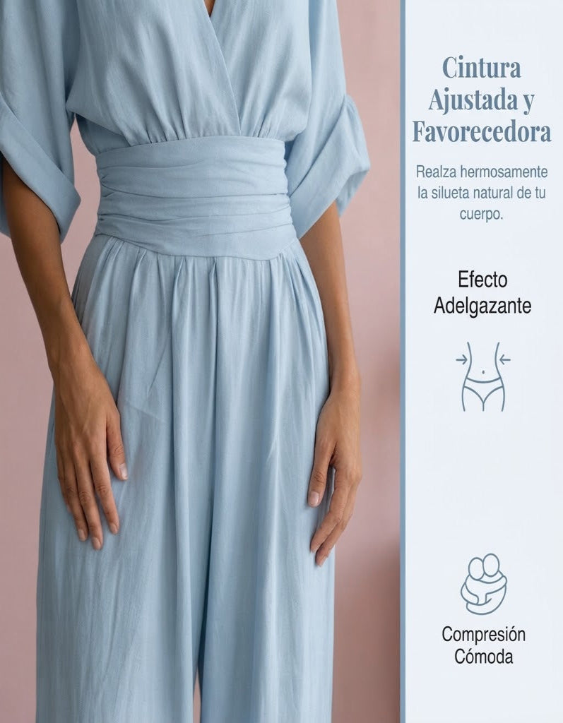 Maevra | Mono de una pieza con escote en pico y cintura alta