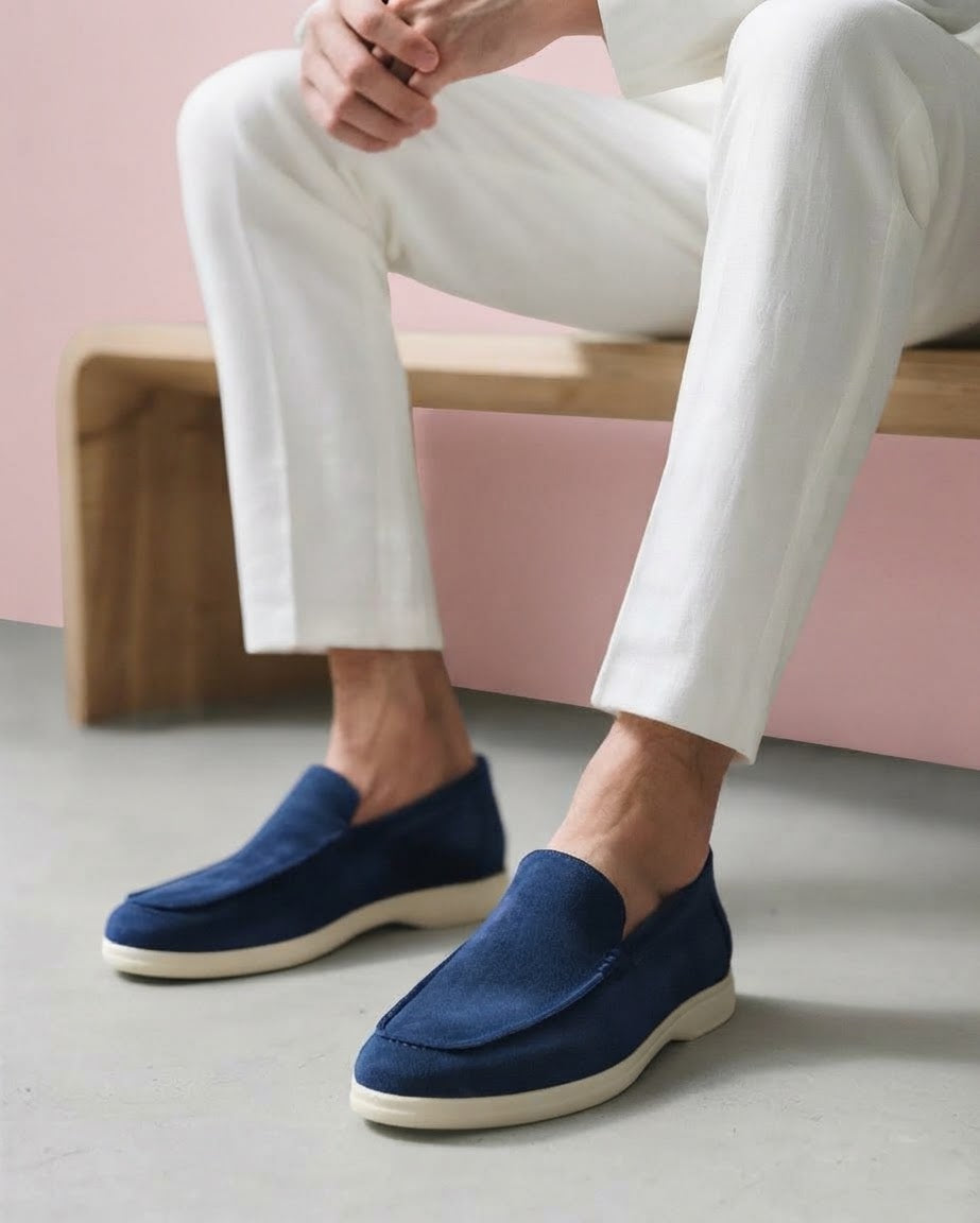Sergio | Mocasines Hombre sin Cordones con Costuras Vistas y Suela en Contraste