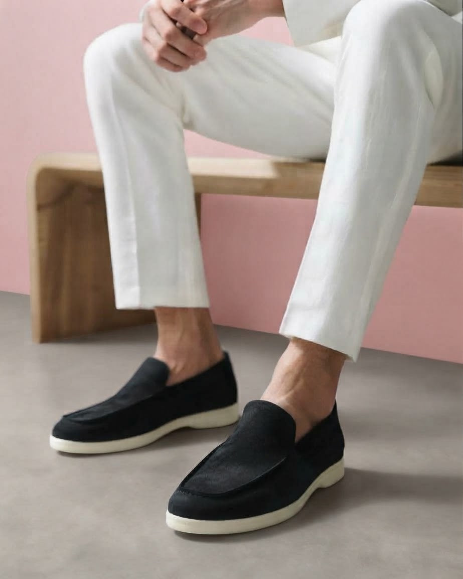 Sergio | Mocasines Hombre sin Cordones con Costuras Vistas y Suela en Contraste