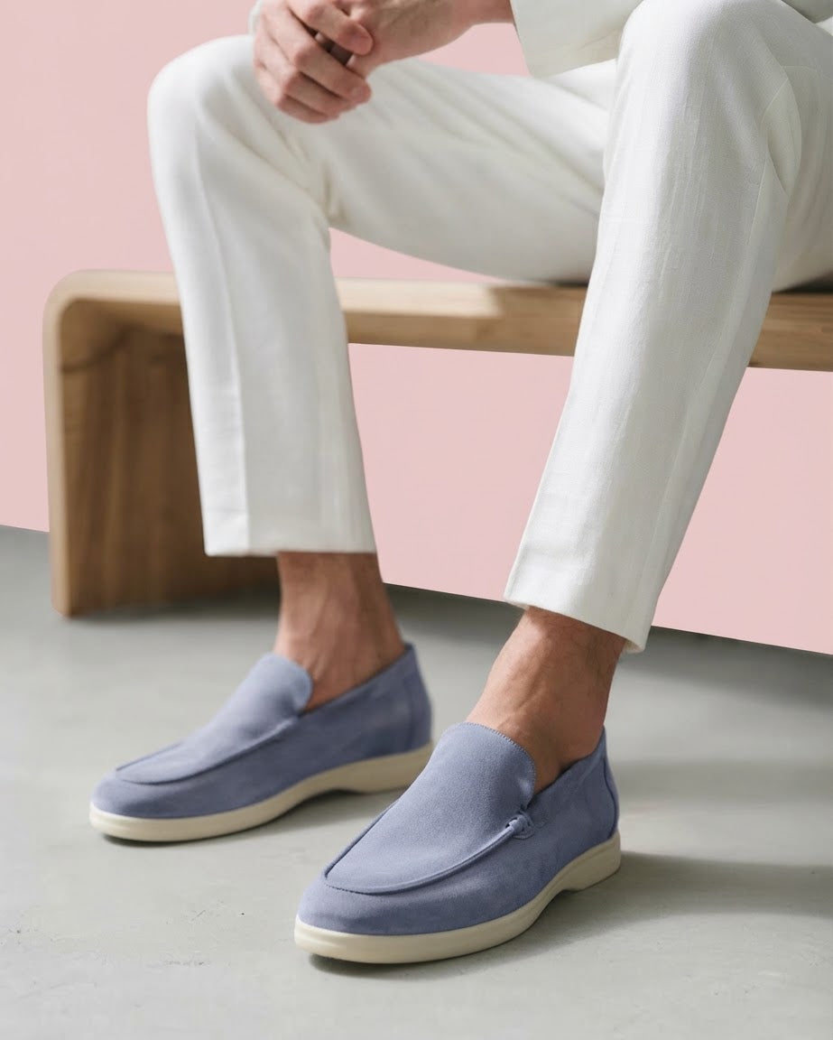 Sergio | Mocasines Hombre sin Cordones con Costuras Vistas y Suela en Contraste